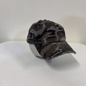 Kbethos Vintage Style Gray‎ Camoflauge Distressed Hat Adjustable Blank Plain
